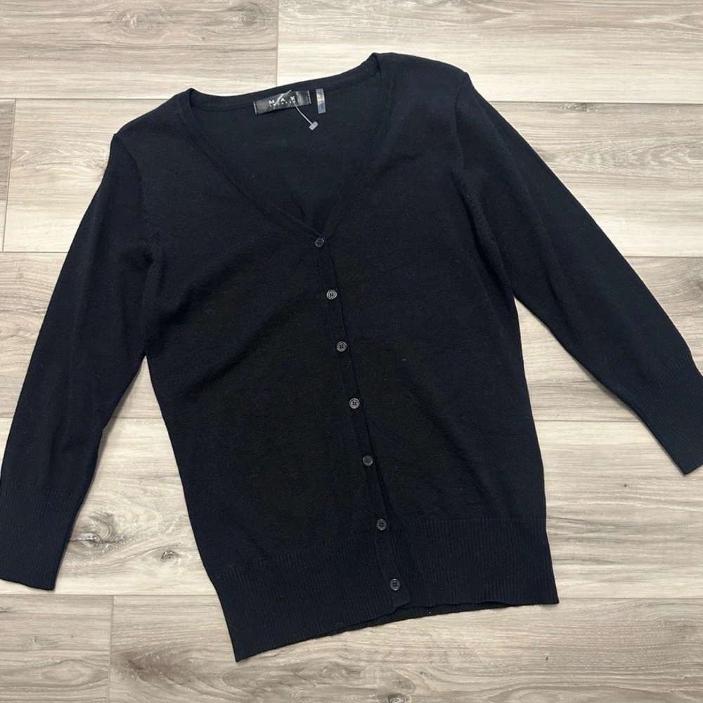 M.A.K sweater women’s black cardigan S/M/L